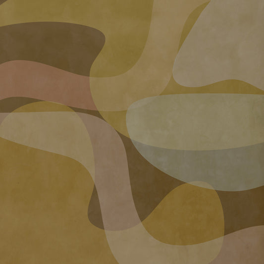Earthen Waves Abstract Wall Mural