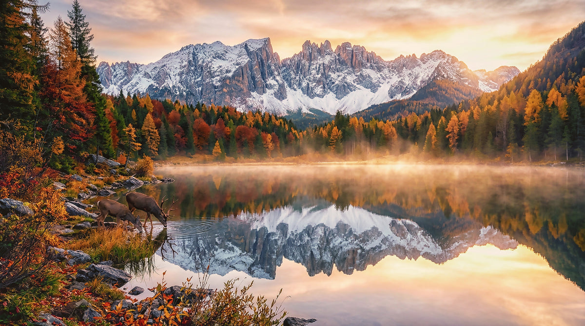 Alpine Autumn Serenity Wall Mural