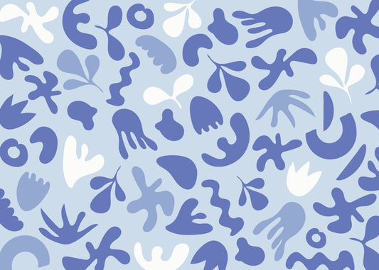 Periwinkle Cut Flow Wall Mural