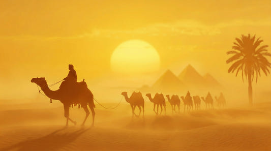 Sands of Time: Golden Desert Caravan Wall Mural