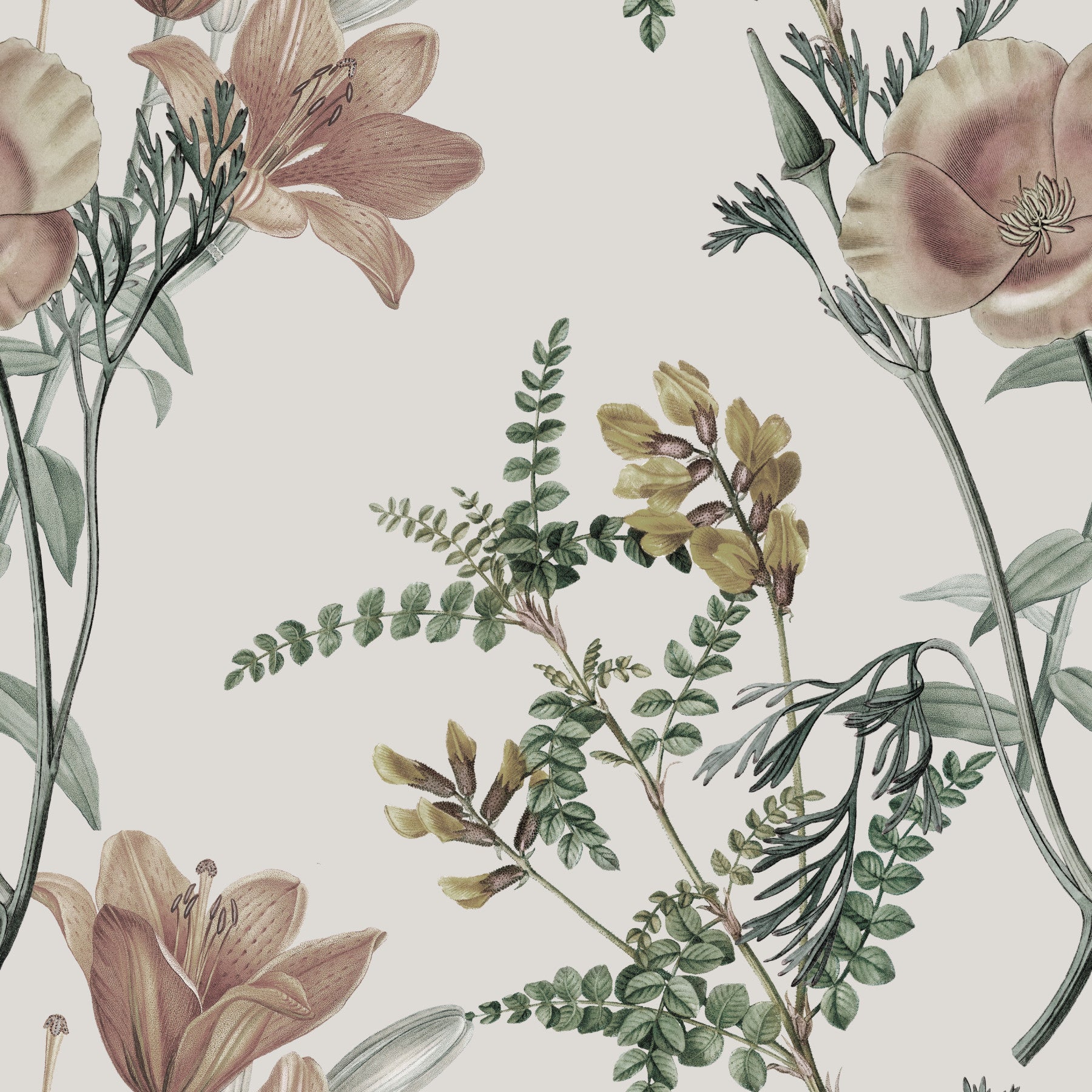 Traditional Garden Bloom Wallpaper
