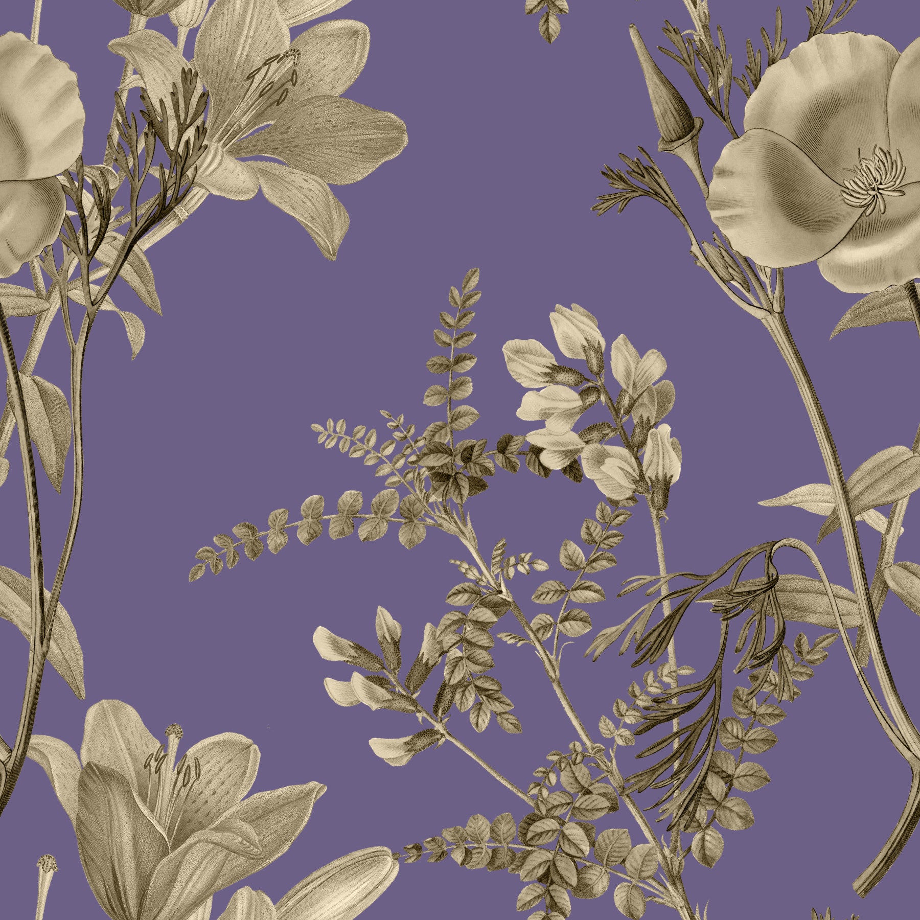 Vintage Floral Dream Wallpaper