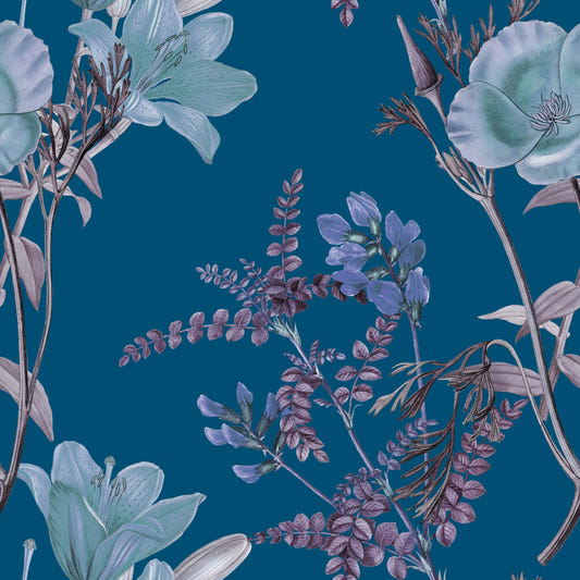 Nighttime Botanical Elegance Wallpaper