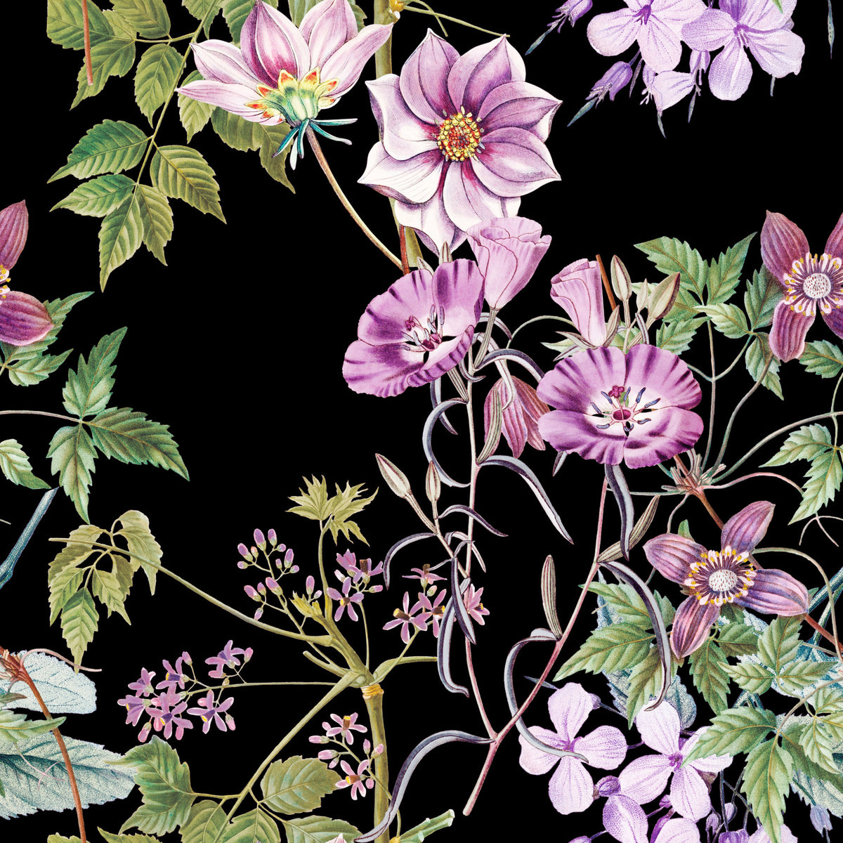 Victorian Vine Embrace Wallpaper