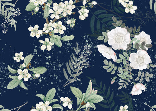Star-lit Flower Garden Wall Mural