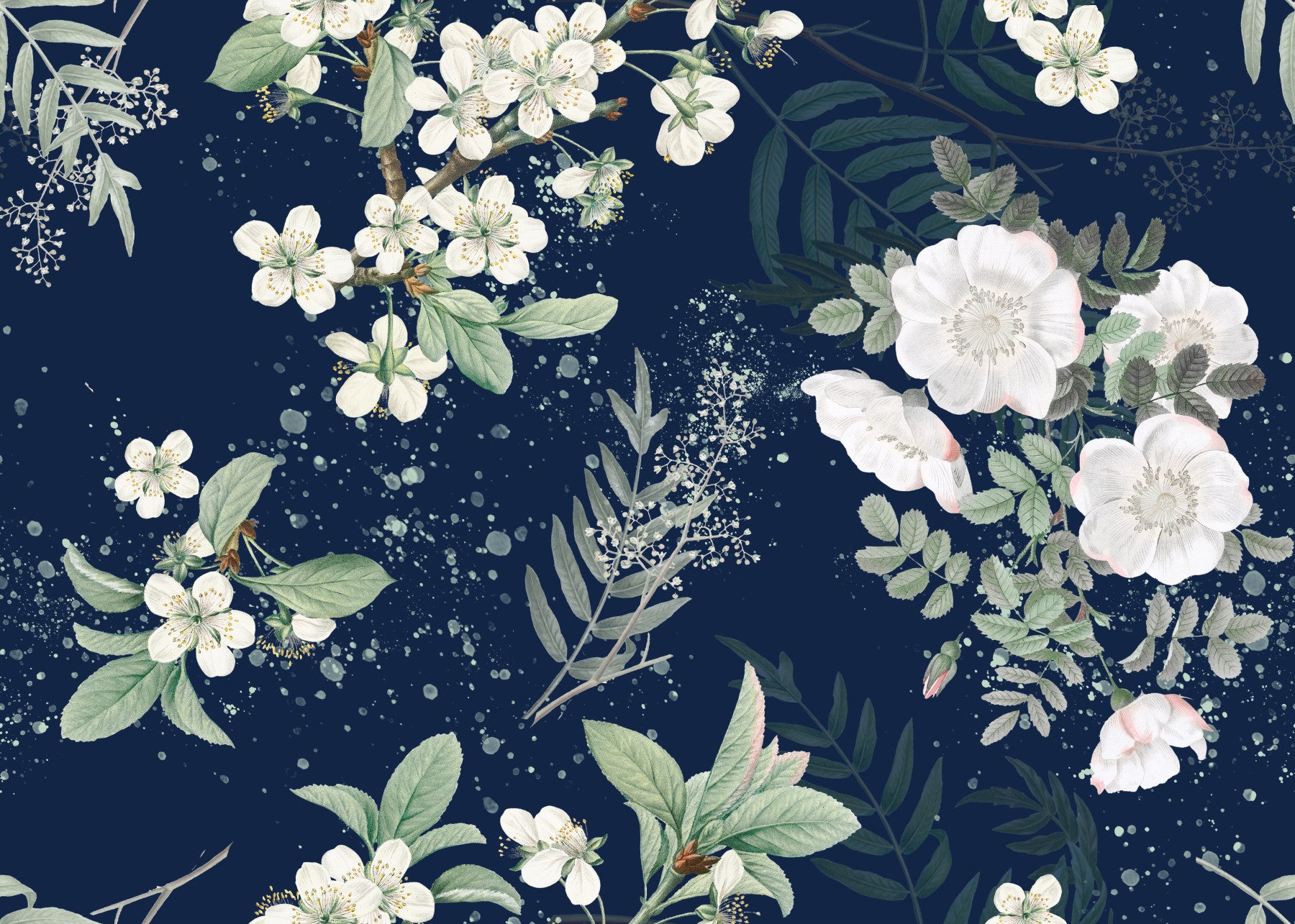 Star-lit Flower Garden Wall Mural