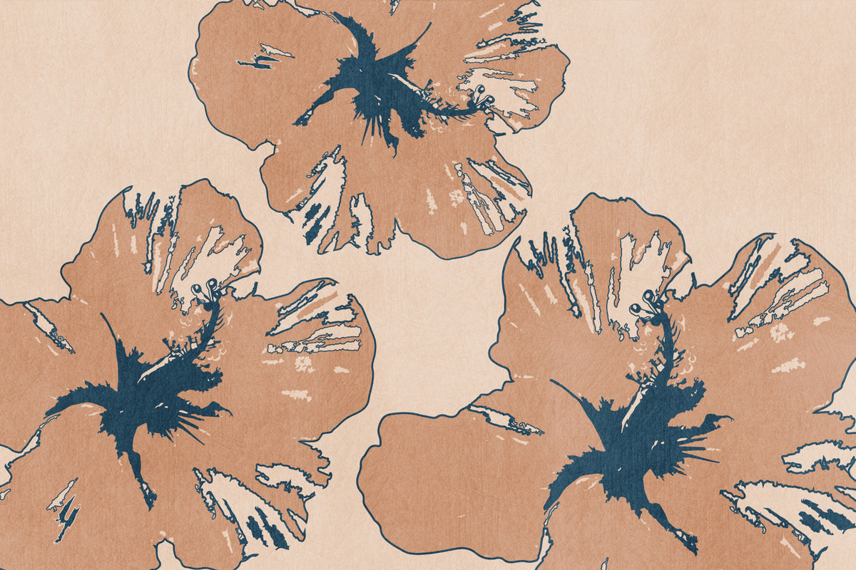 Tropical Flow Summary Wall Mural in your room — zoomed