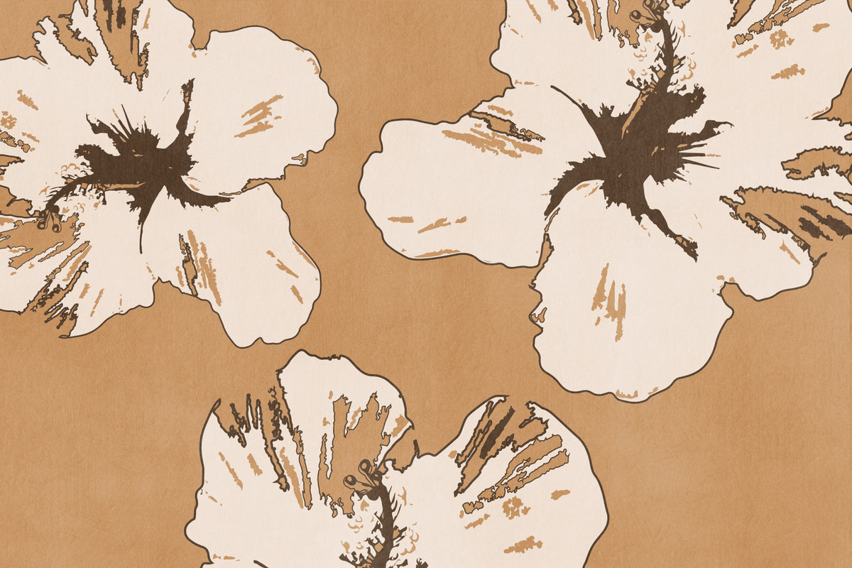 Warm Mix of Hibiscus Wall Mural
