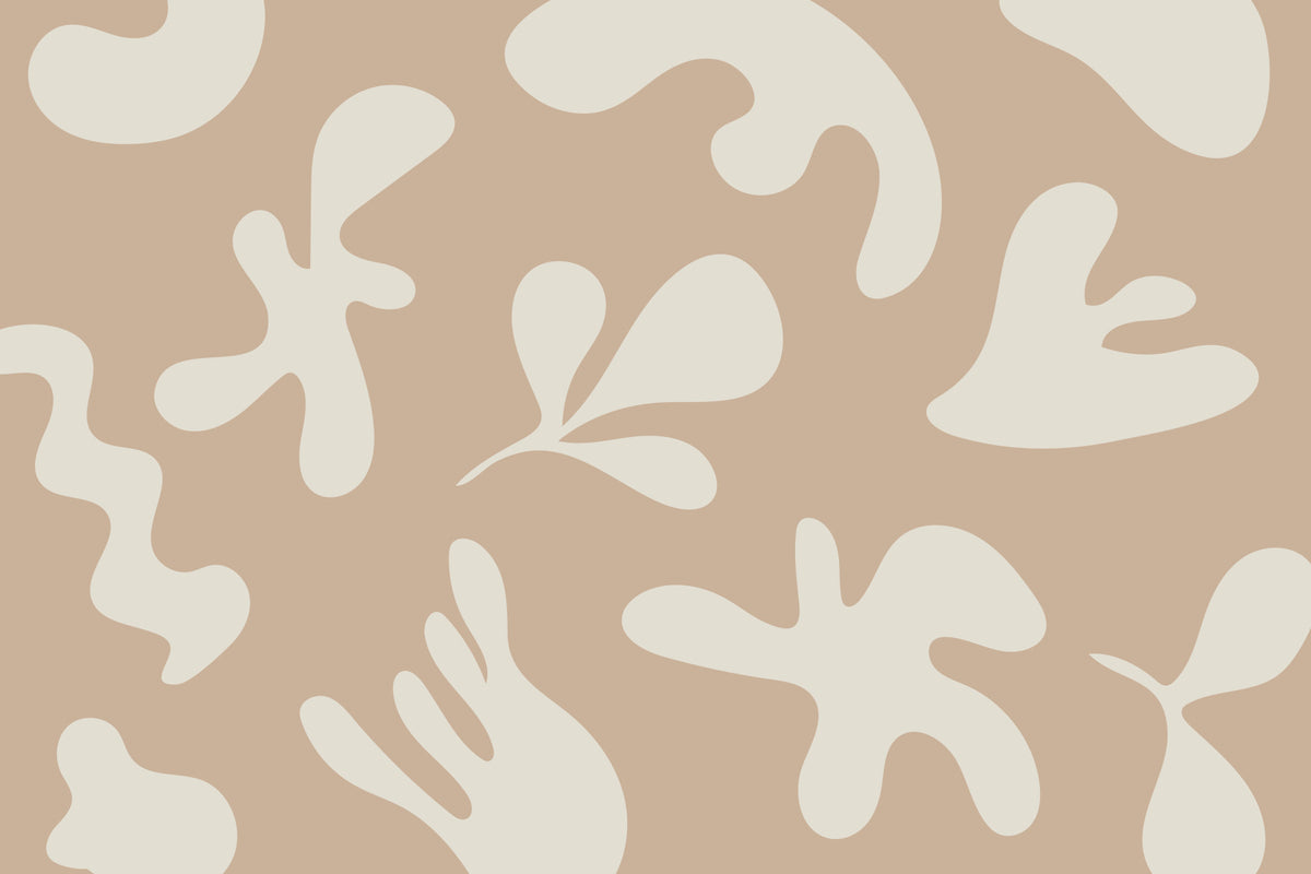 Organic Flow in Beige Wall Mural