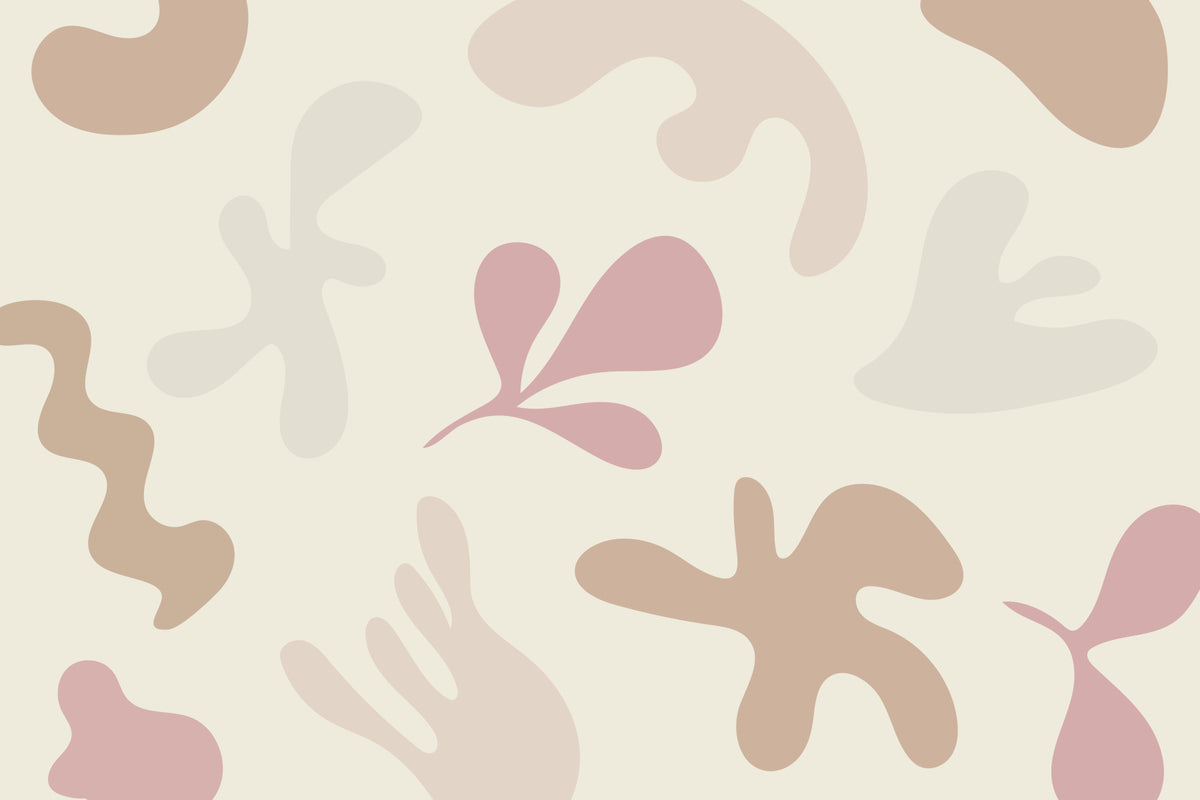 Organic Flow in Muted Tones Wall Mural in your room — zoomed