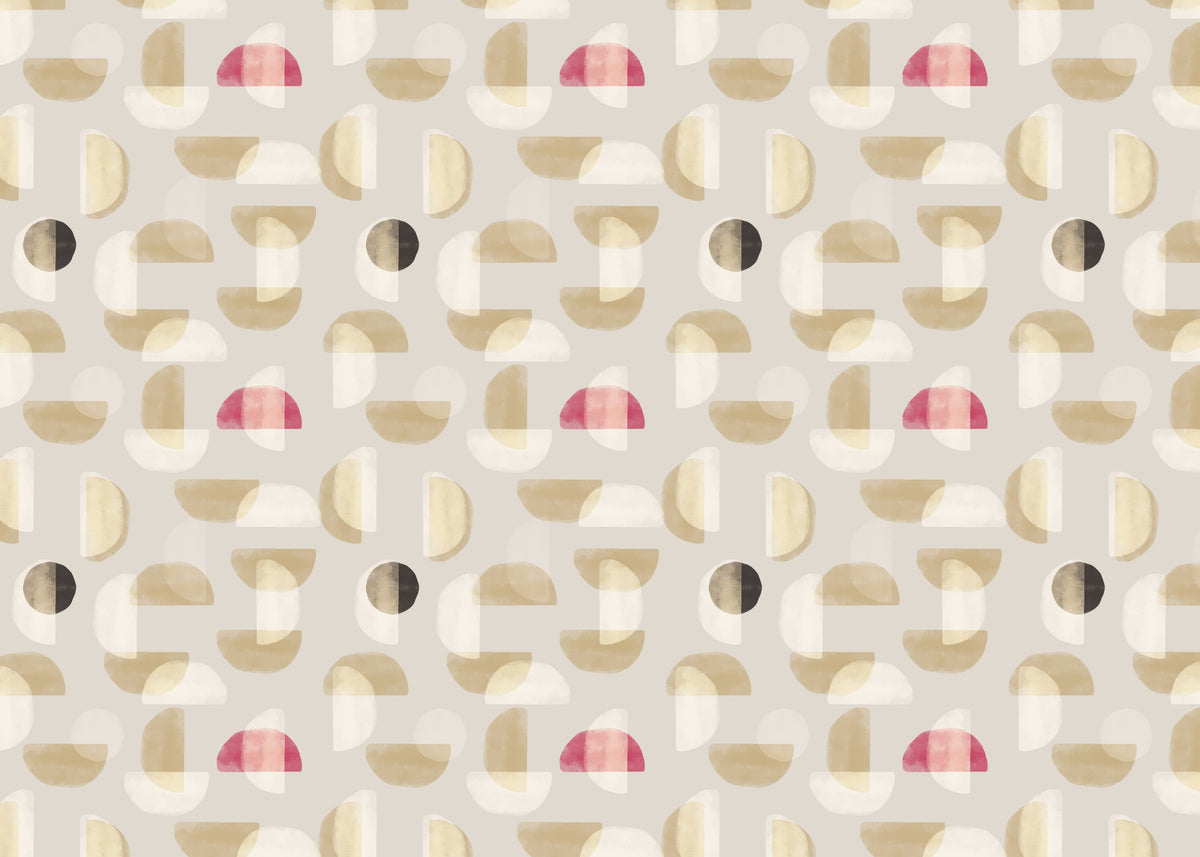 Abstract Whispering Shapes Wall Mural