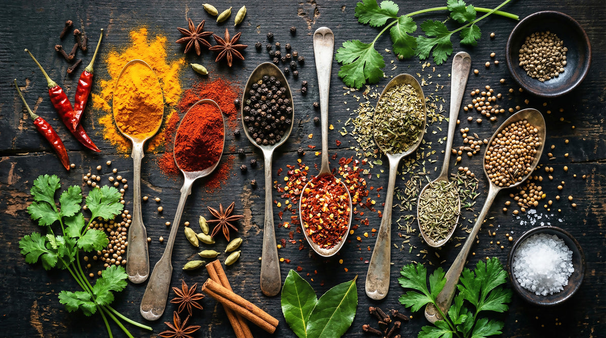 Aromatic Spice Collection Wall Mural in your room — zoomed