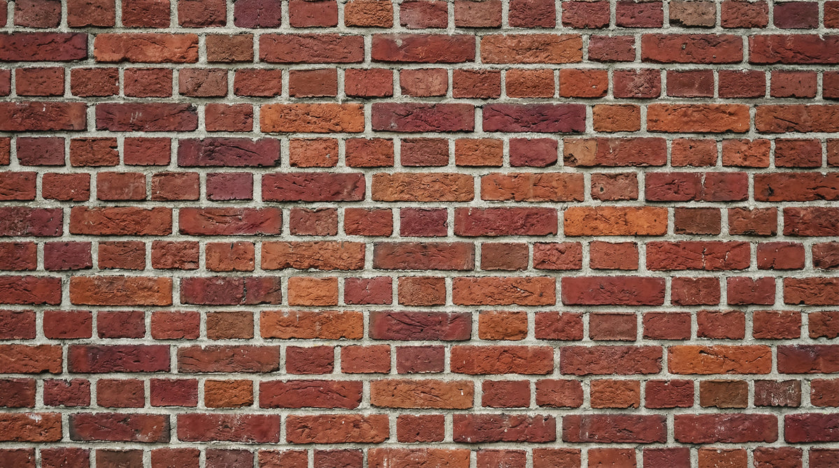 Rustic Red Brick Texture Wall Mural in your room — zoomed