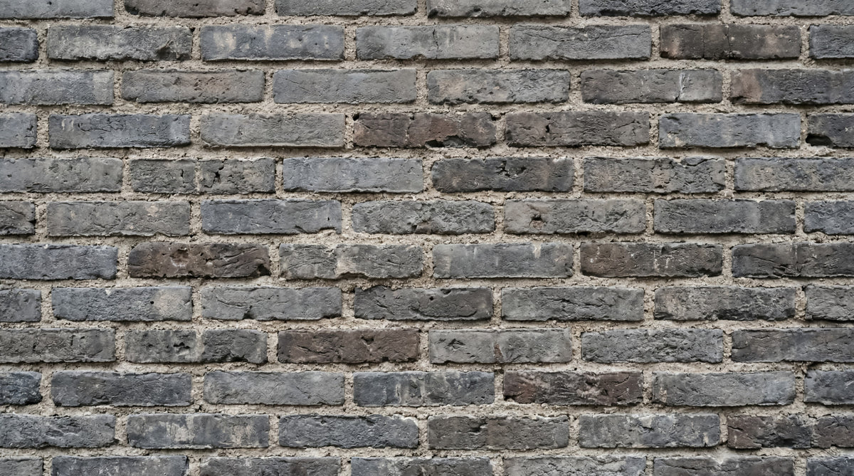 Urban Gray Brickwork Texture Wall Mural in your room — zoomed