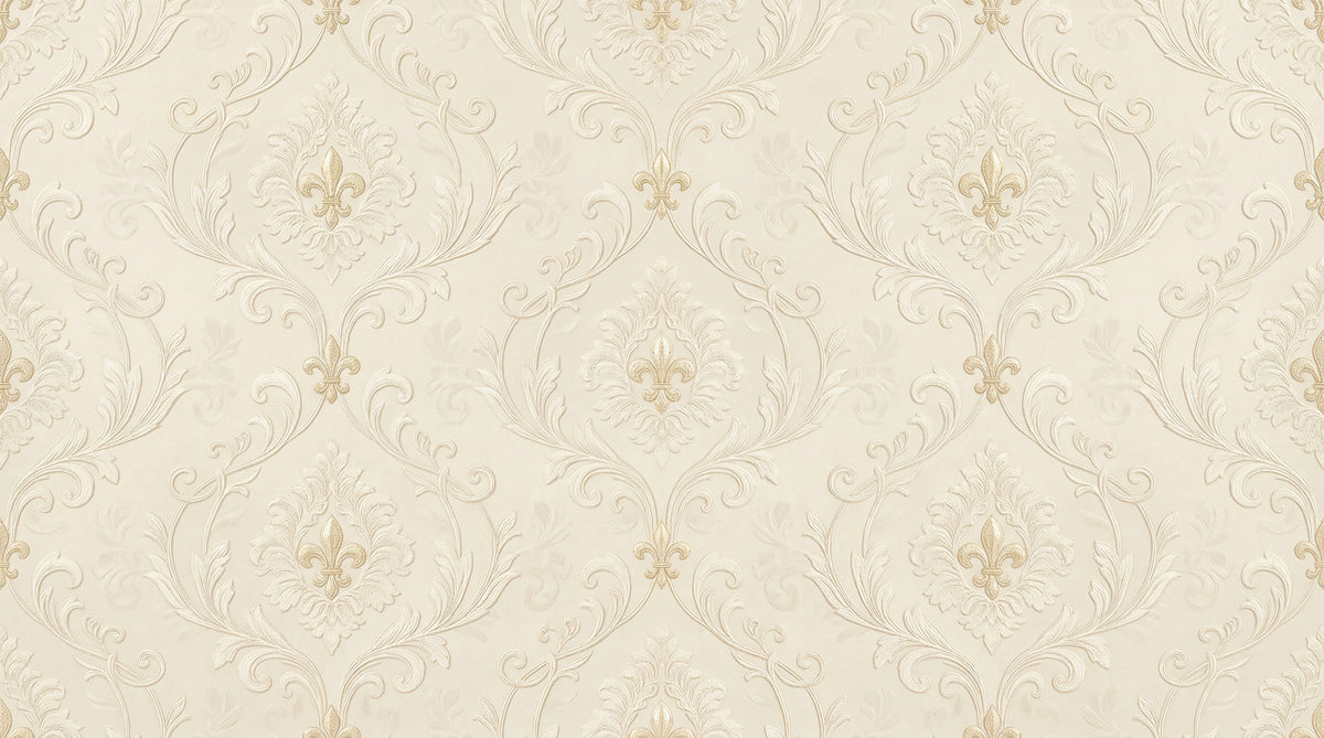 Regal Scrollwork Elegance Wall Mural in your room — zoomed