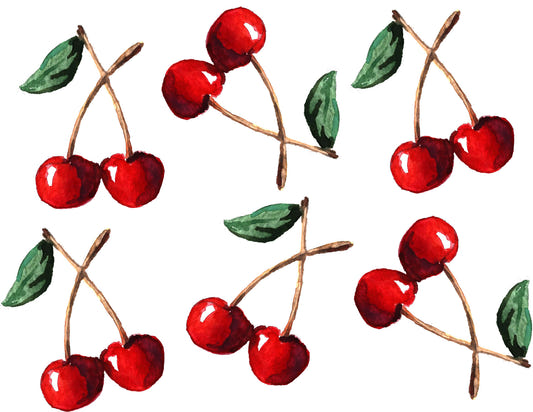 Watercolor Cherries Wallpaper⁠