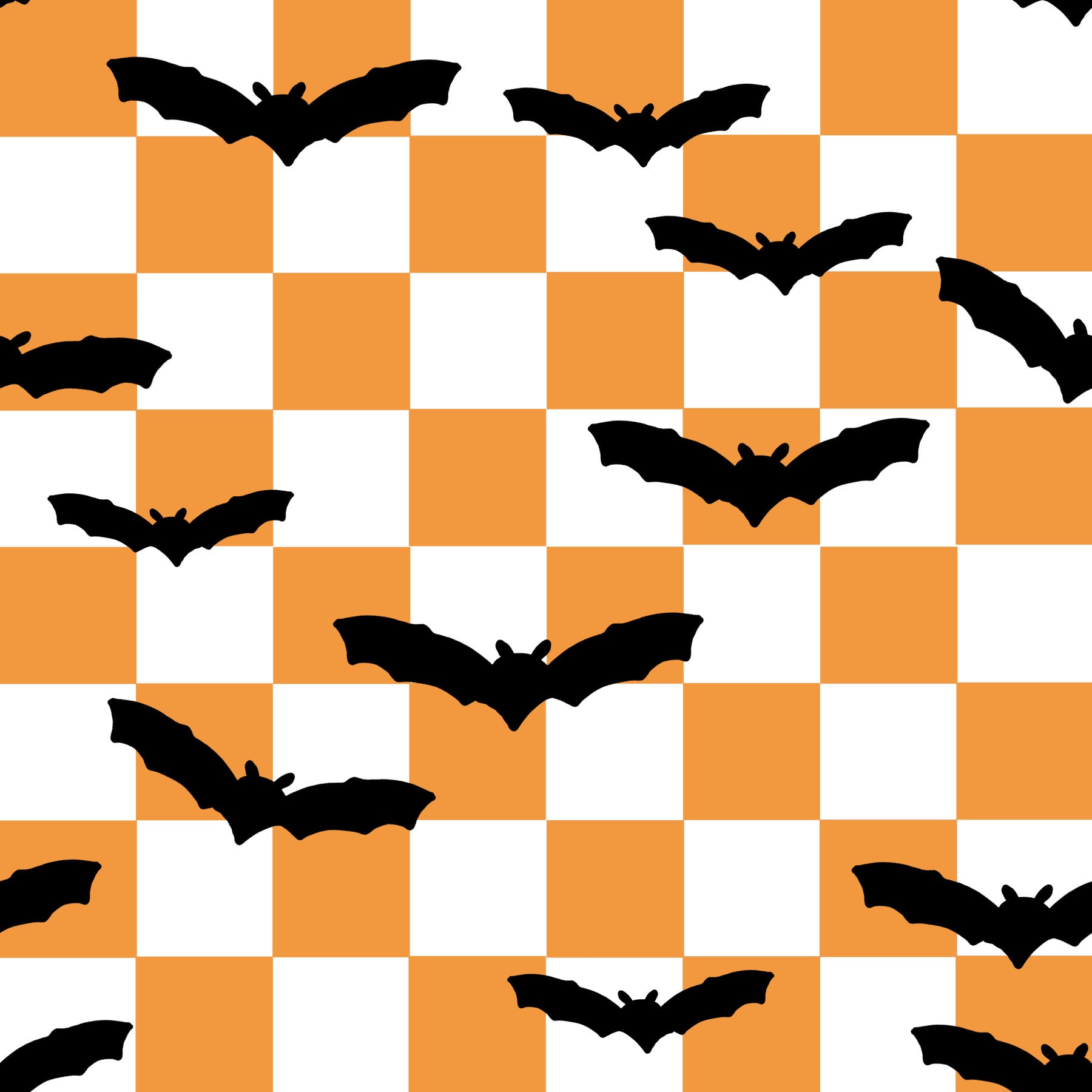 Spooky Checkerboard Bats  Wallpaper⁠