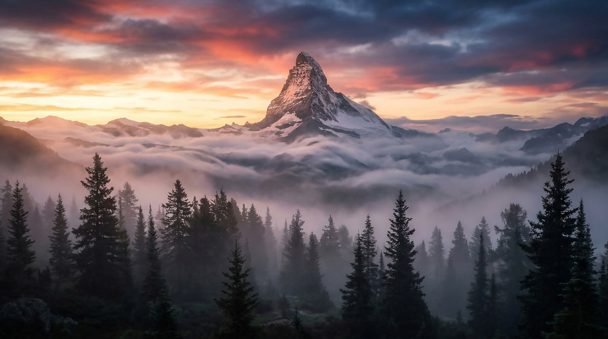 Alpenglow Summit Wall Mural