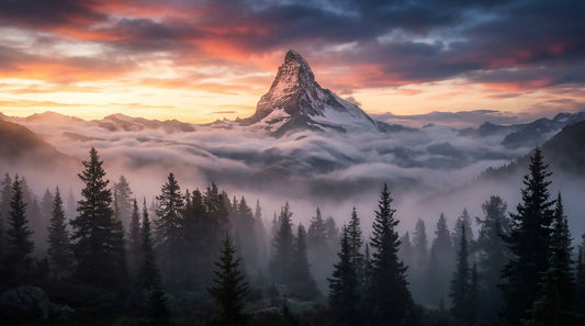 Alpenglow Summit Wall Mural