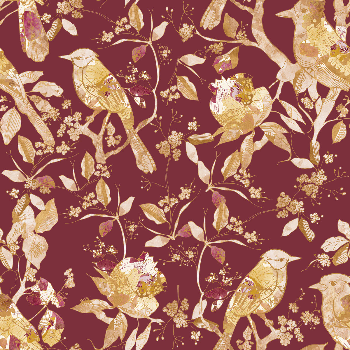 Burgundy Heritage Bird