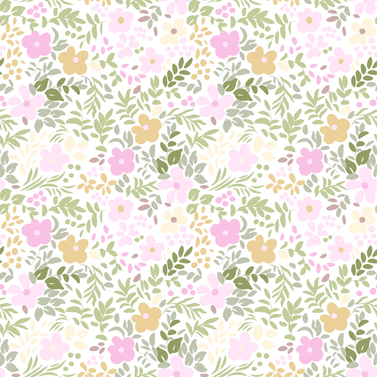 Spring Blossom flowers summertime seamless pattern  Wallpaper⁠