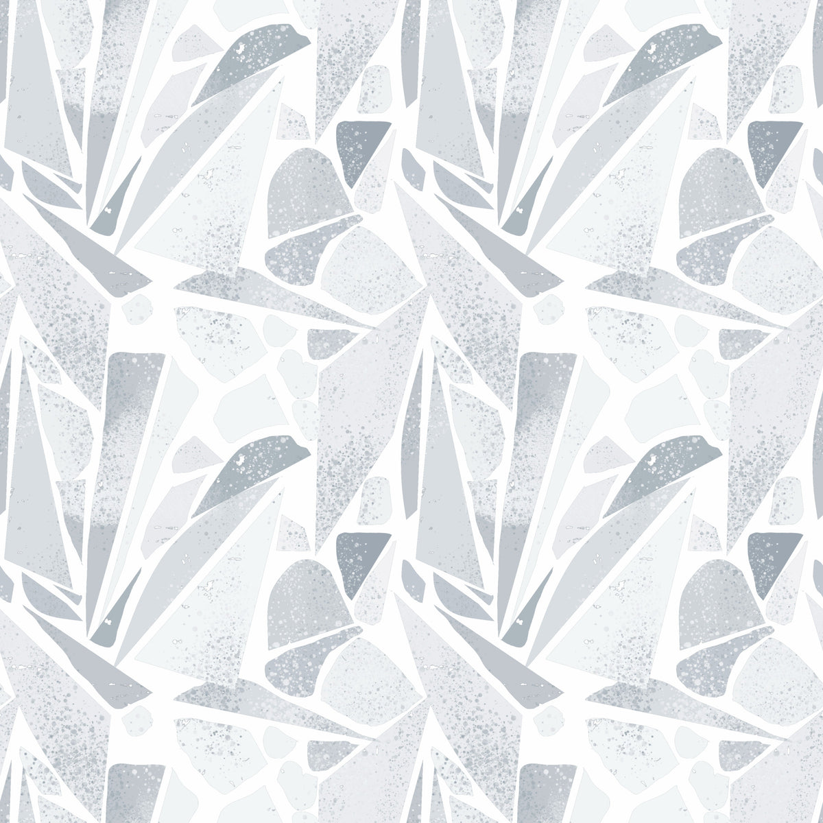 Fragmented Greyscale Mosaic Wallpaper⁠