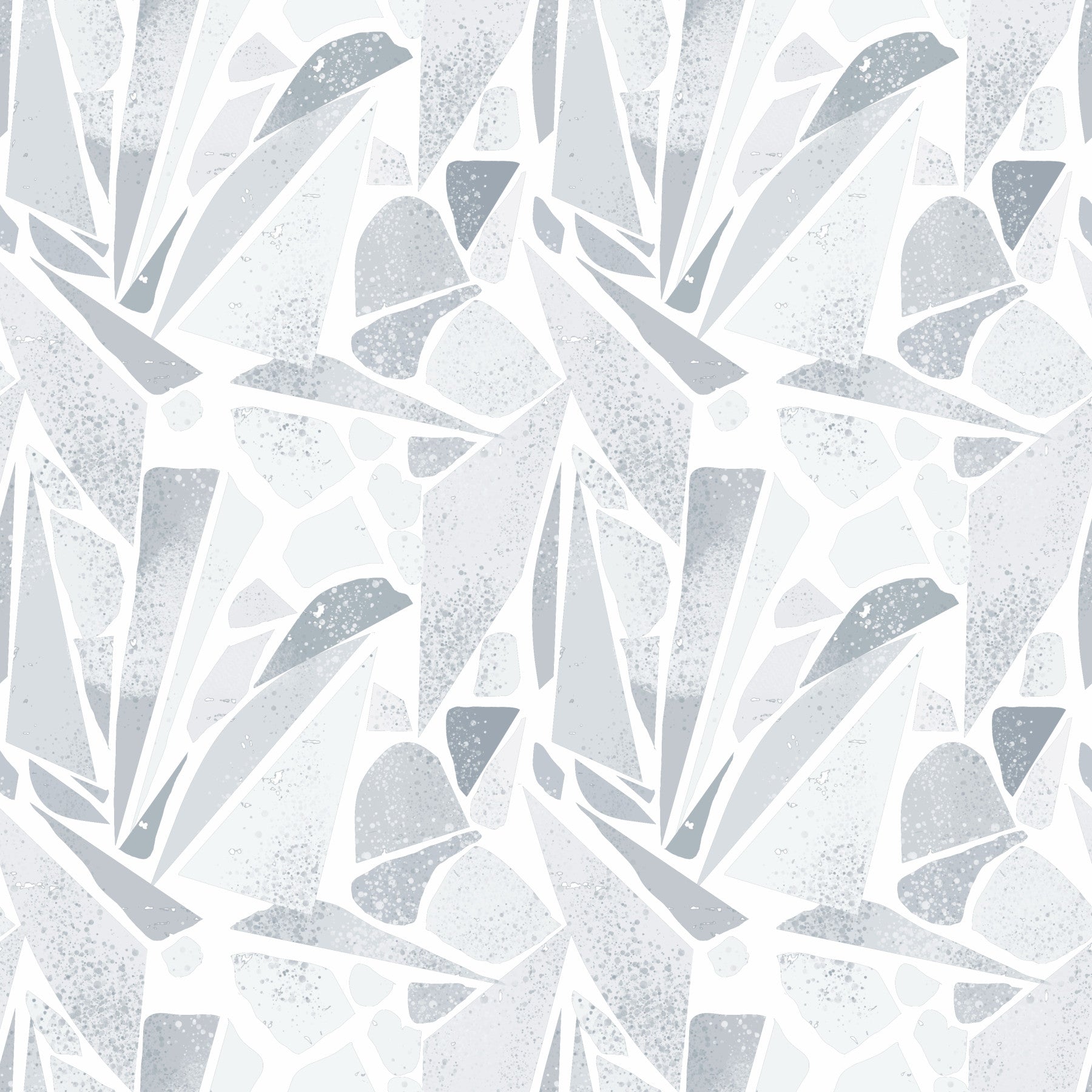 Fragmented Greyscale Mosaic Wallpaper⁠