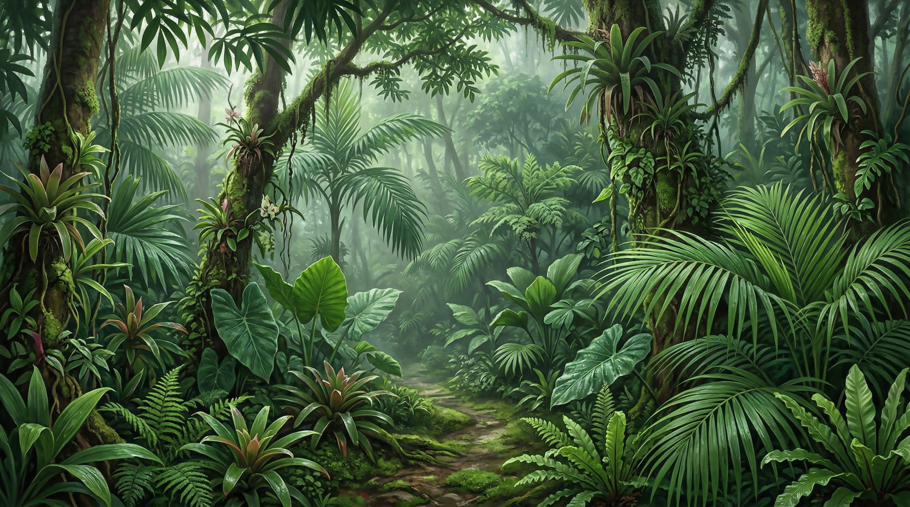 Emerald Forest Trail Wall Mural