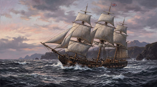 Ocean's Majesty: A Grand Sail Wall Mural