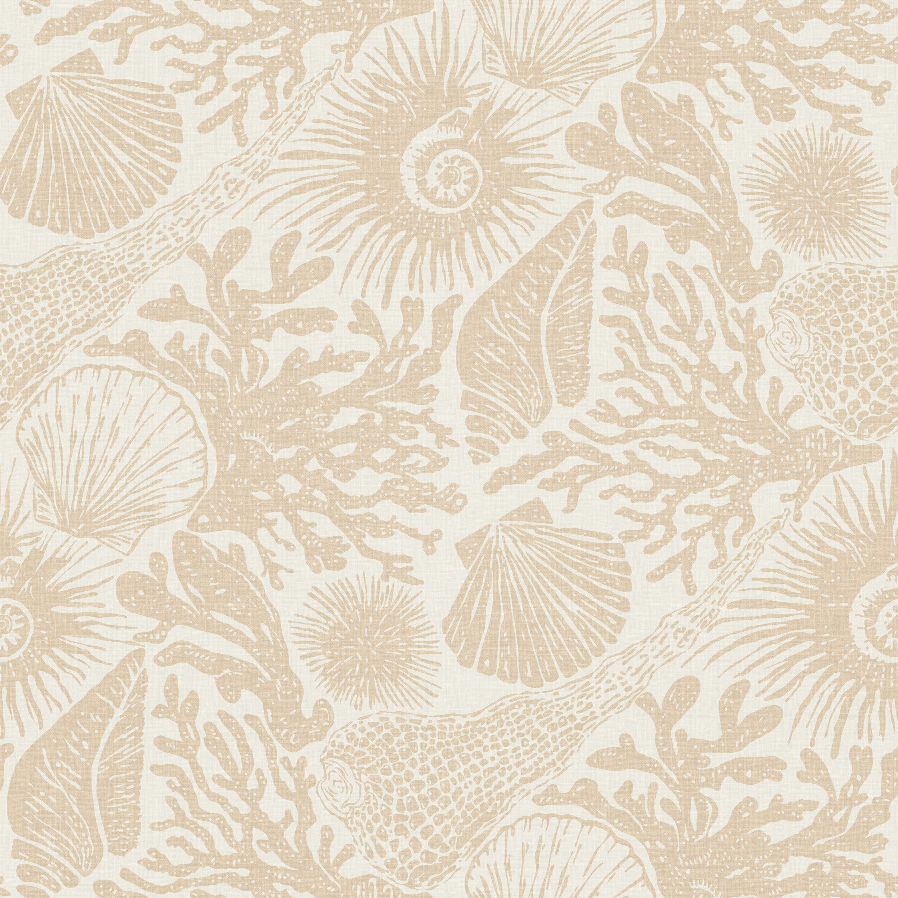 Boho Seashell & Coral Sand Wallpaper⁠