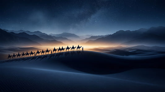 Desert Odyssey: Under a Star-Filled Sky Wall Mural