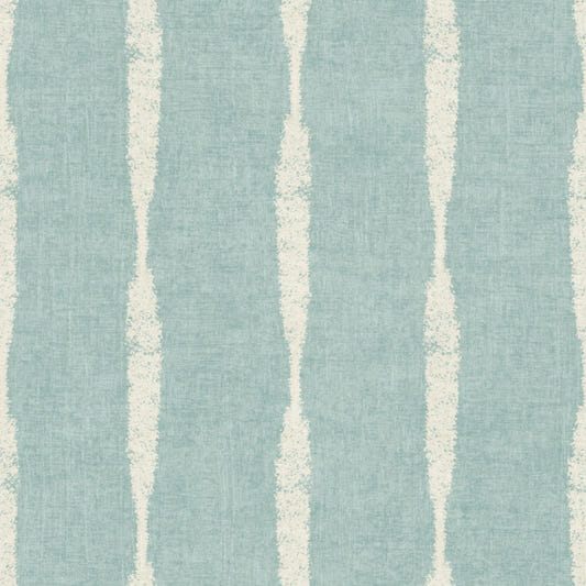 Cream Textured Distressed Stripes on Soft Blue Wallpaper⁠