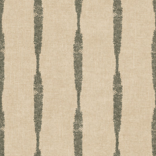 Muted Green Textured Distressed Stripes on Warm Beige Wallpaper⁠