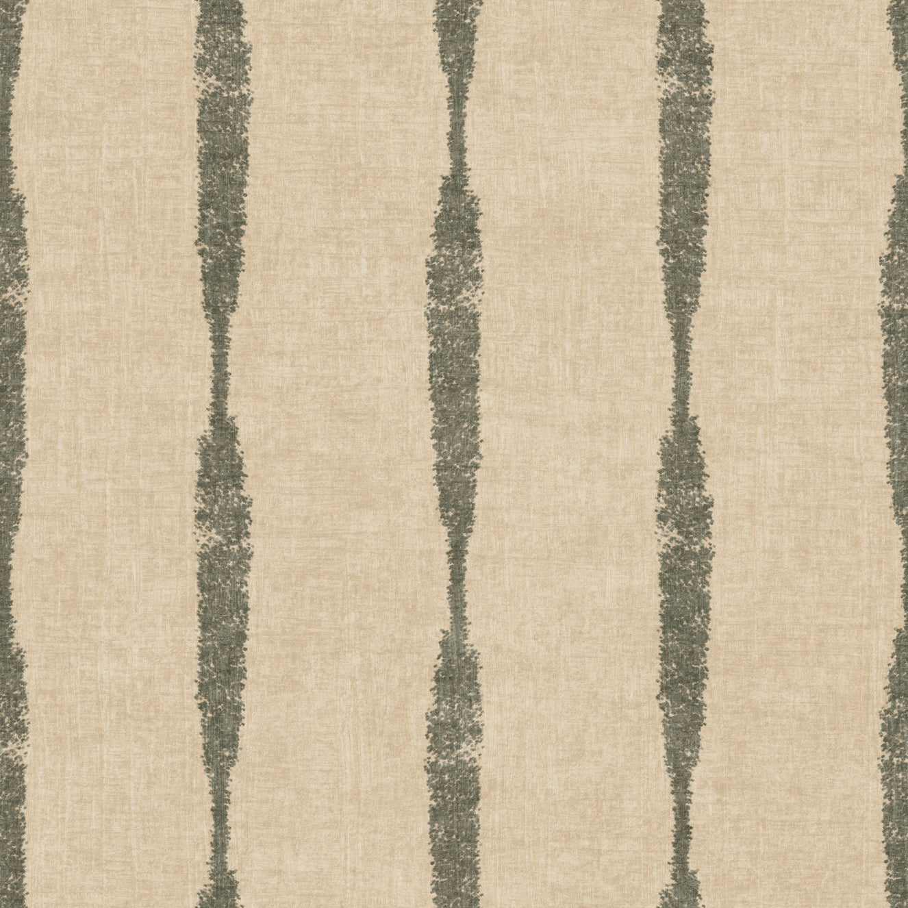 Muted Green Textured Distressed Stripes on Warm Beige Wallpaper⁠
