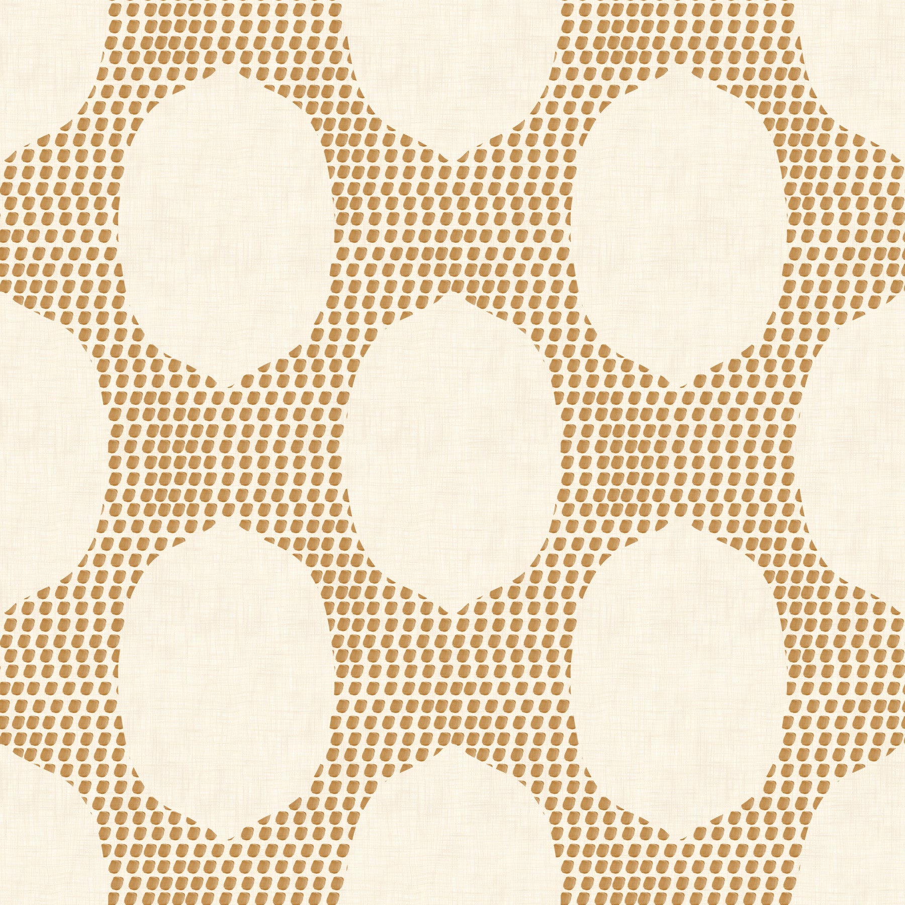 Beachy Boho Golden Mosaic Wallpaper⁠