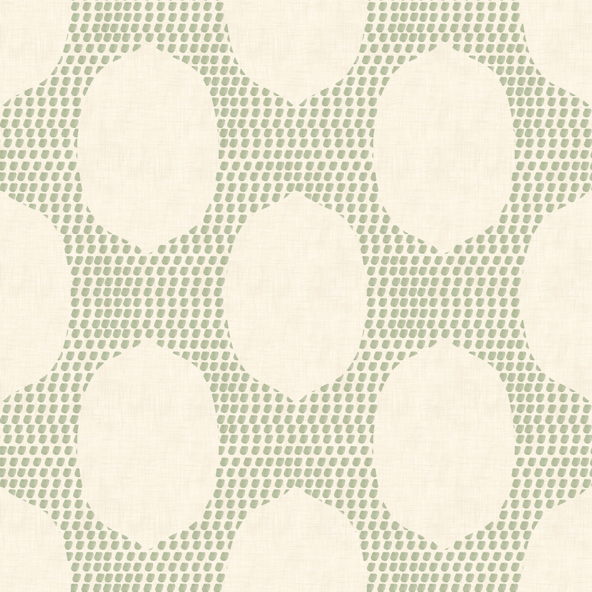 Beachy Boho Costal Green Mosaic Wallpaper⁠