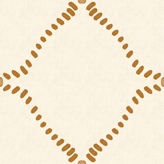Beachy Boho Golden Dotted Lattice Wallpaper⁠