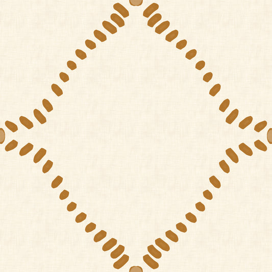 Beachy Boho Golden Dotted Lattice Wallpaper⁠