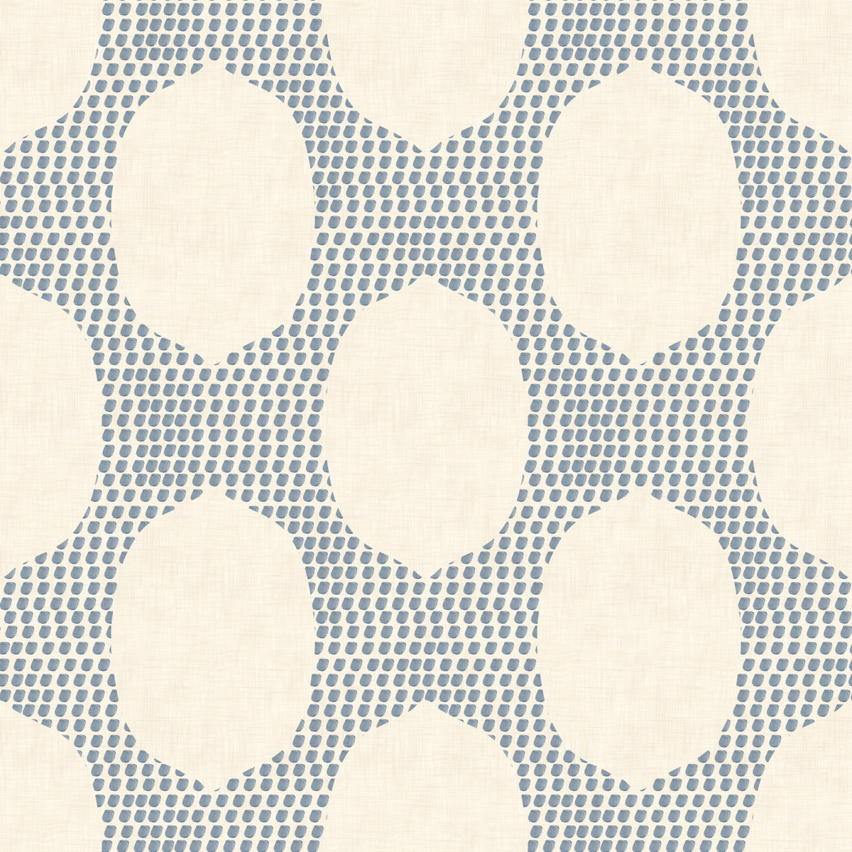 Beachy Boho Slate Blue Mosaic Wallpaper⁠