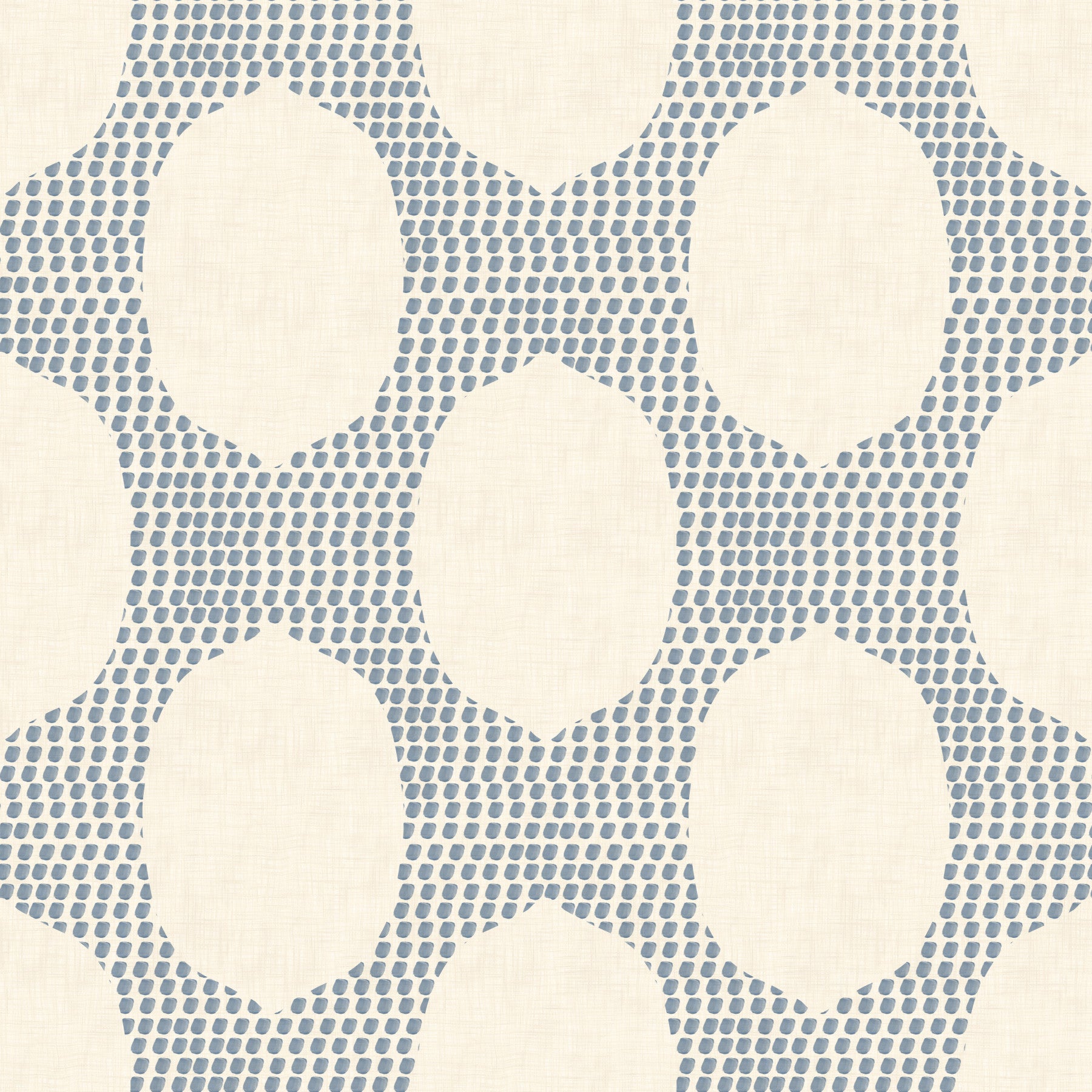 Beachy Boho Slate Blue Mosaic Wallpaper⁠