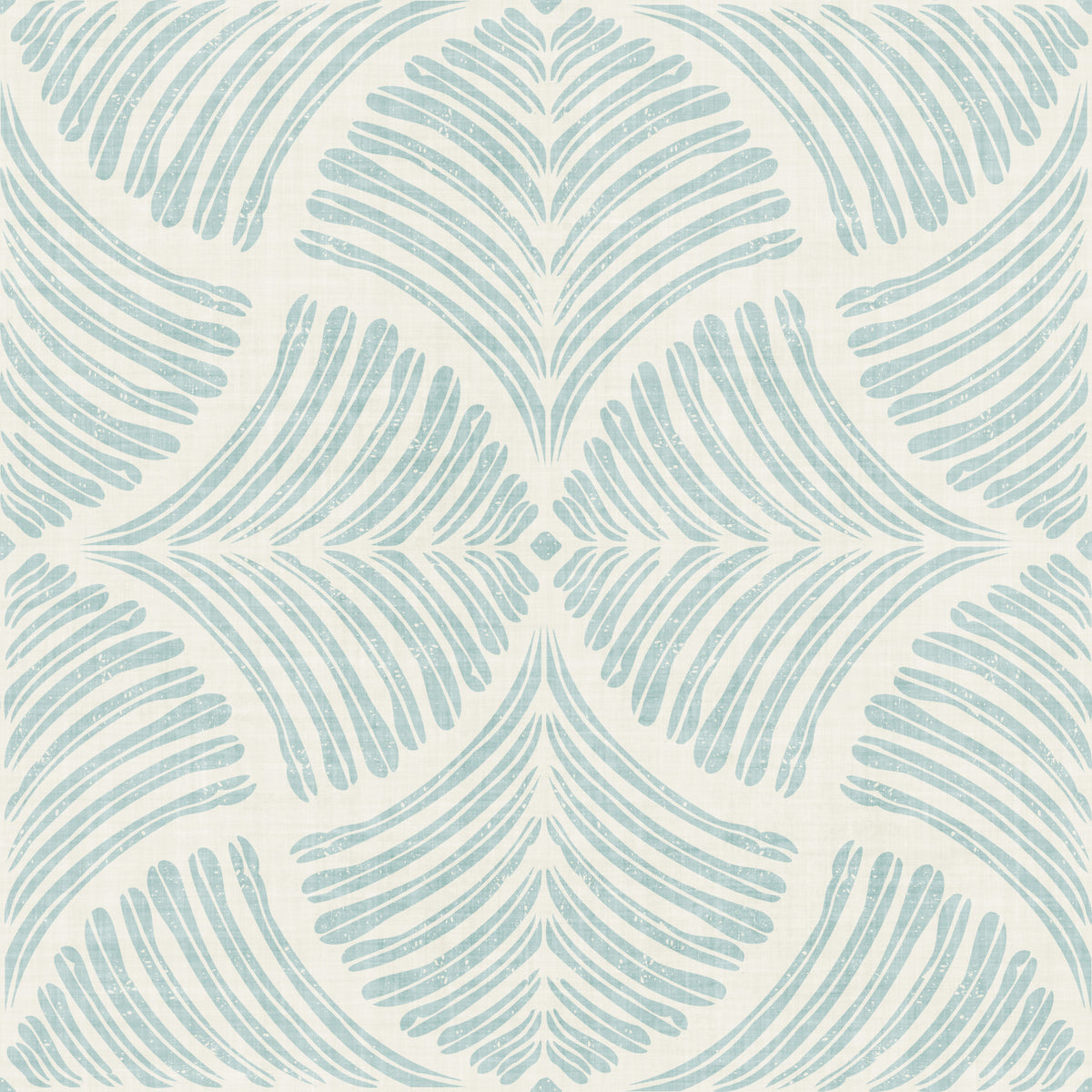 Pastel Blue Textured Scallops Fan Japandi Minimalist Wallpaper⁠