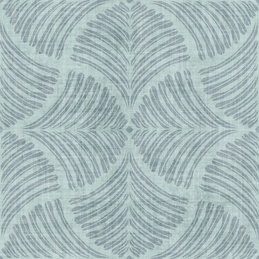 Soft Blue Textured Scallops Fan Japandi Minimalist  Wallpaper⁠