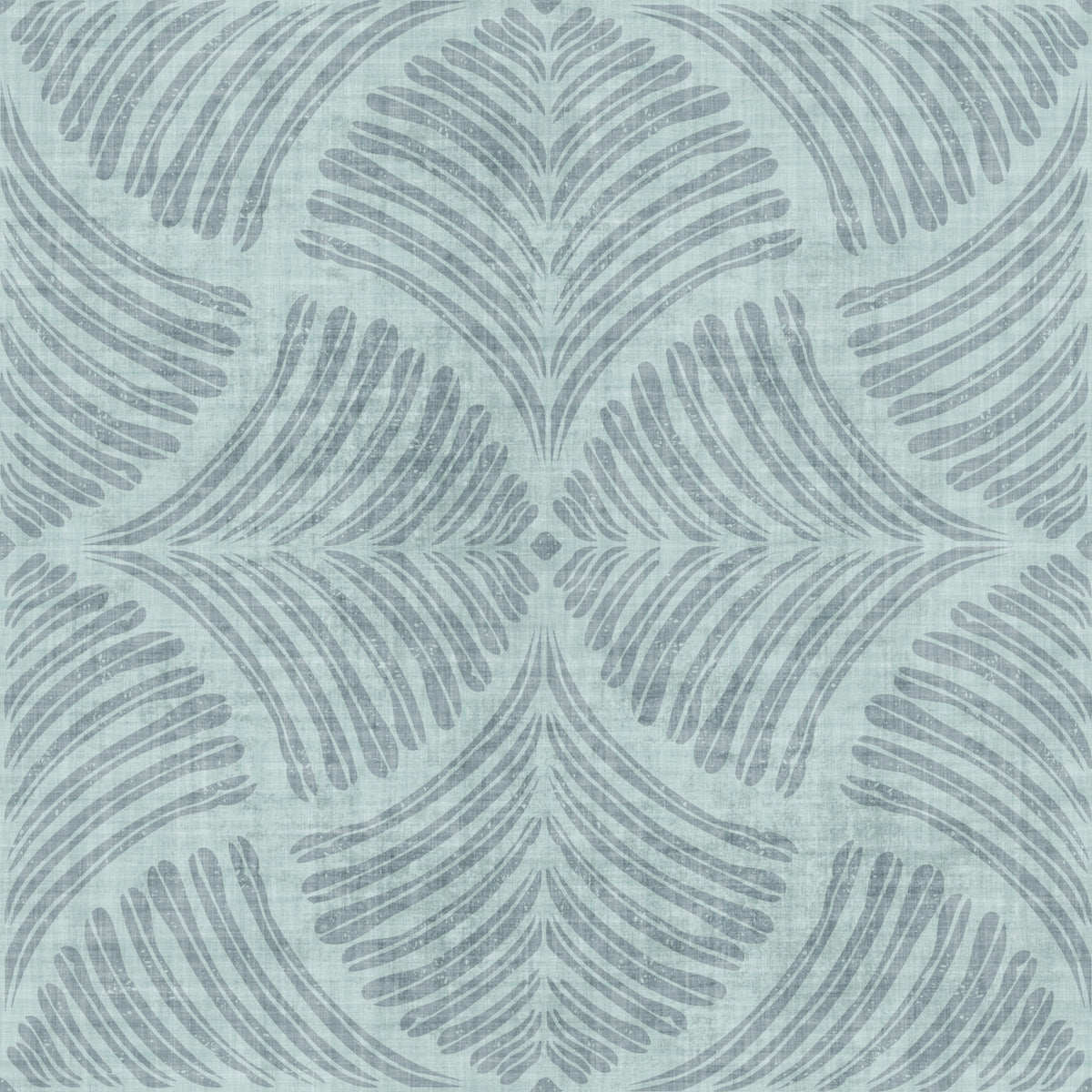 Soft Blue Textured Scallops Fan Japandi Minimalist  Wallpaper⁠ in your room — zoomed
