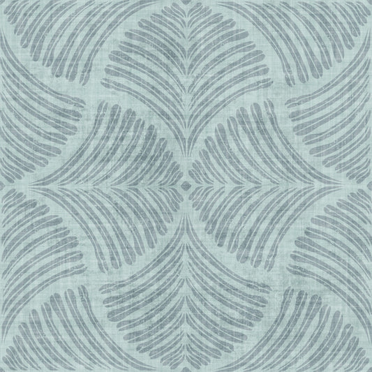 Soft Blue Textured Scallops Fan Japandi Minimalist  Wallpaper⁠