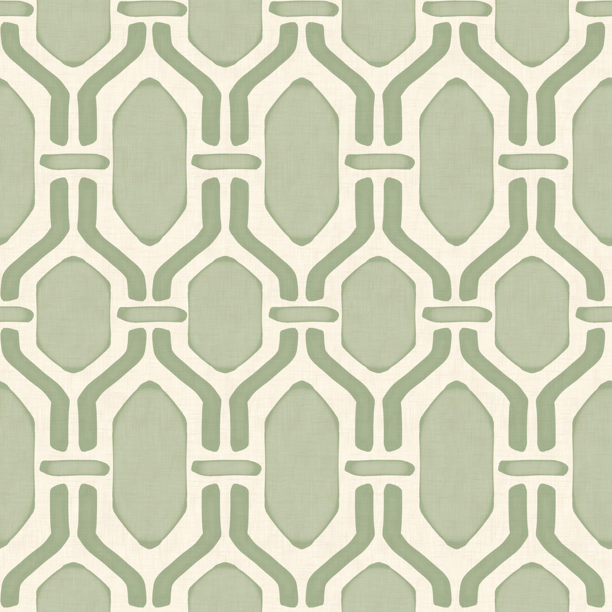 Art Deco Trellis Coastal Green Wallpaper⁠