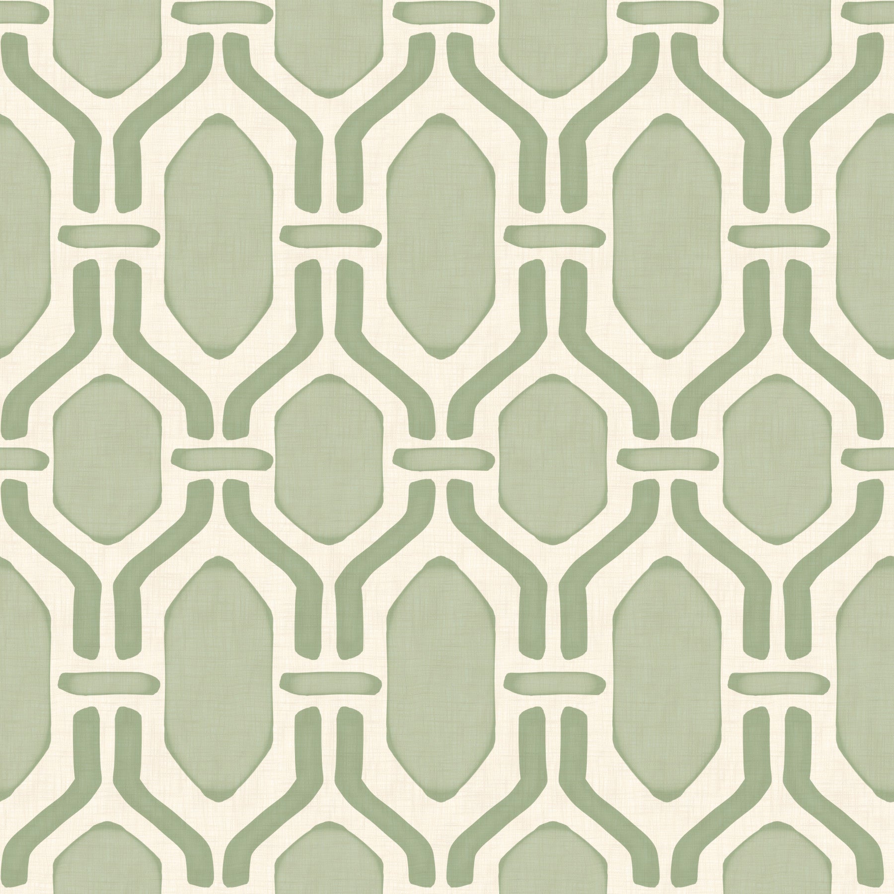 Art Deco Trellis Coastal Green Wallpaper⁠