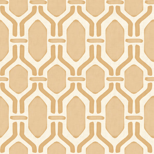 Art Deco Trellis Sand Wallpaper⁠