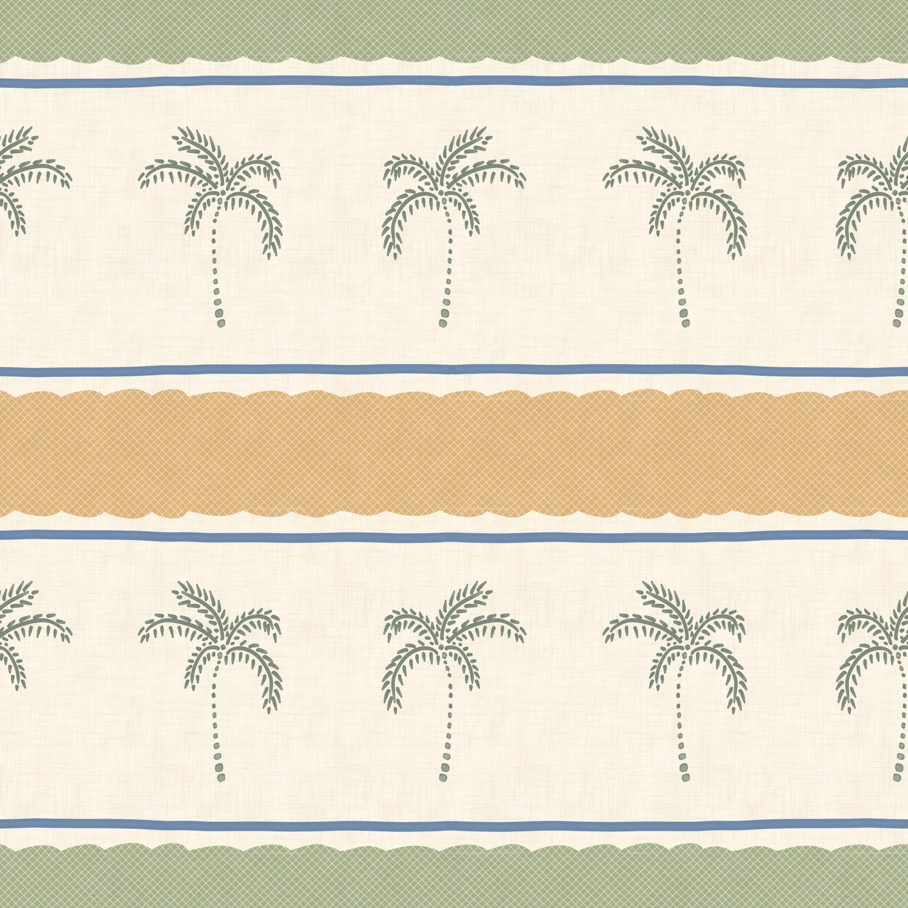 Marrakesh Orizzontal Striped Ornament Wallpaper⁠