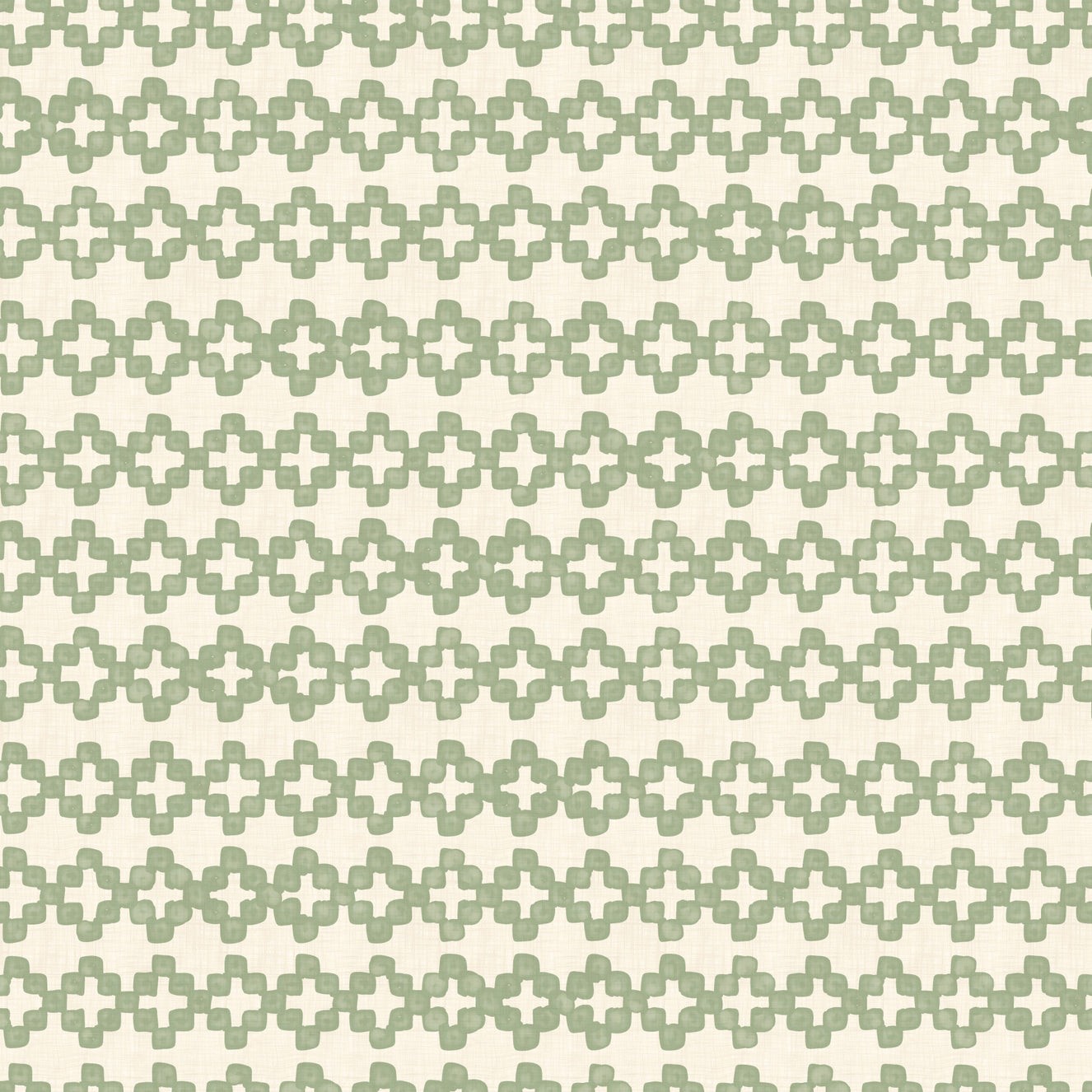 Zellige Cross Ornament Coastal Green Wallpaper⁠