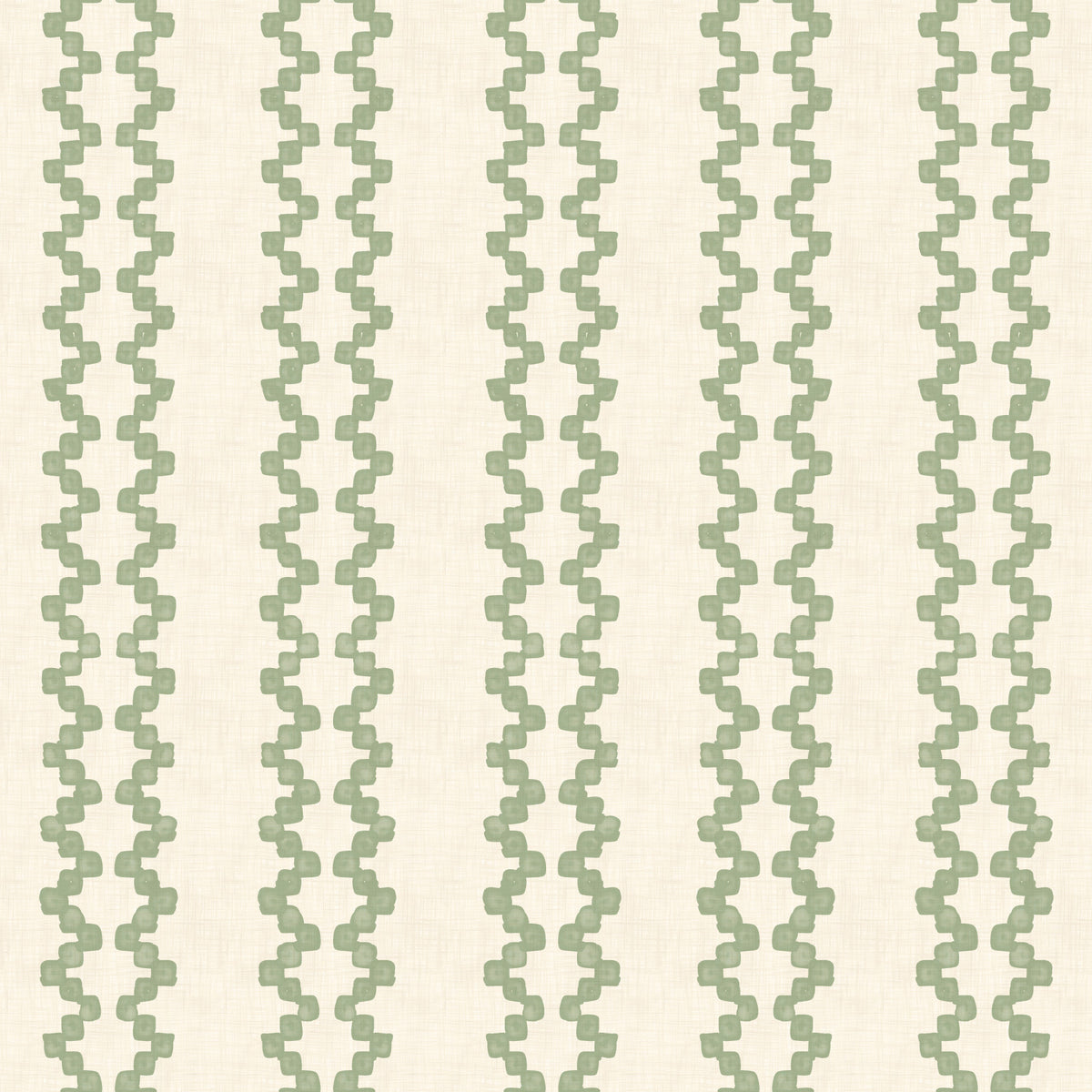 Zellige Striped Ornament Coastal Green Wallpaper⁠